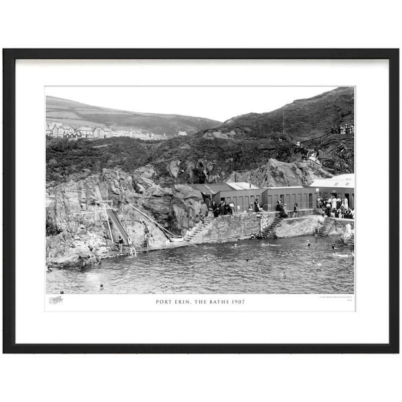 Port Erin, The Baths 1907 by Francis Frith - Single Picture Frame Print, 60cm H x 80cm W x 2.3cm D