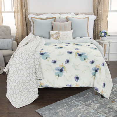 Maddux Place Modern & Contemporary Cotton Floral Quilt