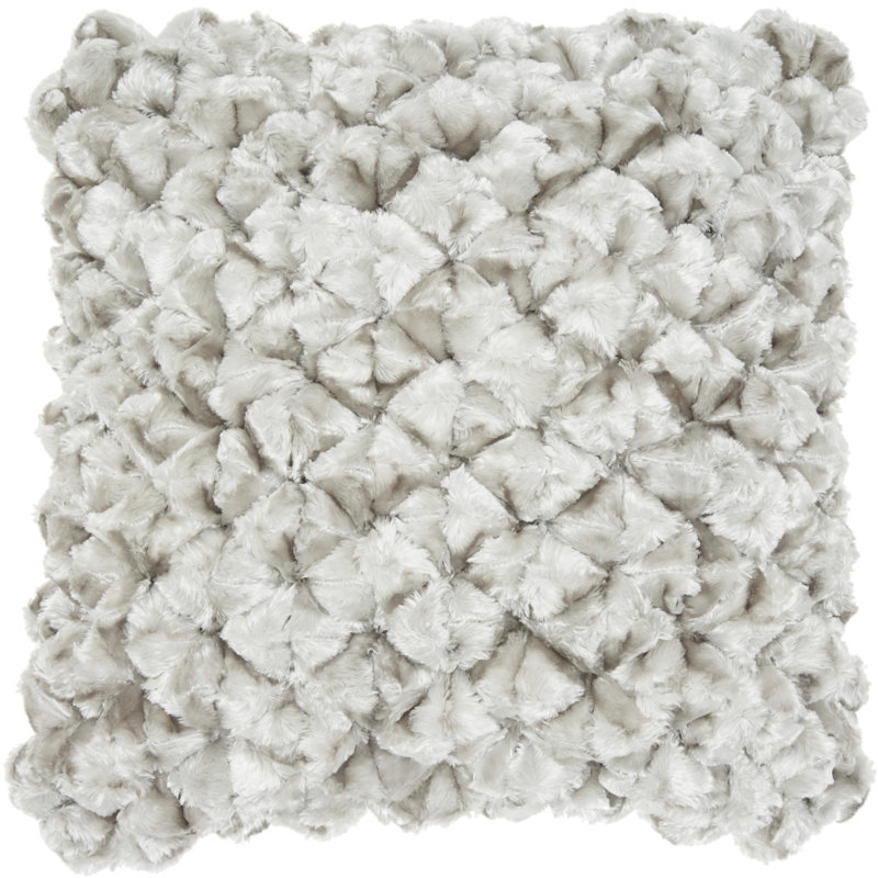 Square Pillow Cover & Insert, Silver
