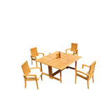 Goa Outdoor 5 - Piece Teak Dining Set