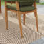 Ensemble repas 7 pièces en bois massif avec trou pour parasol-404736325