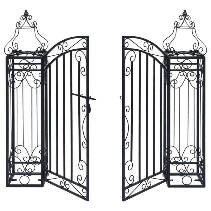 Jay 100cm H x 122cm W Metal Gate, Black, 100cm H x 122cm W x 20.5cm D