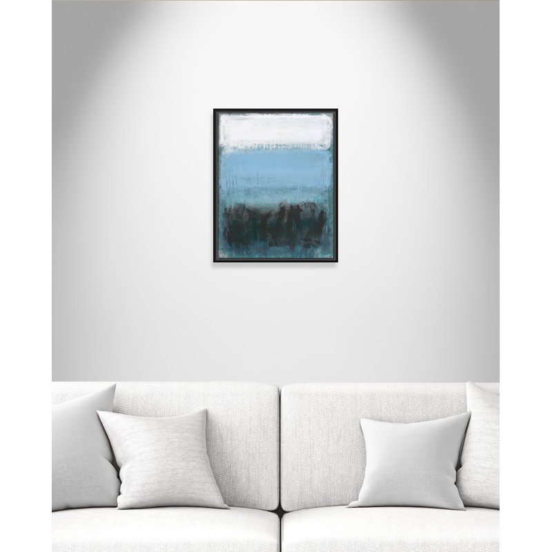 Arboles Coastal Nightfall by Filippo Ioco - Print, Black Framed Canvas, No Mat, 21.5" H x 17.5" W x 2" D