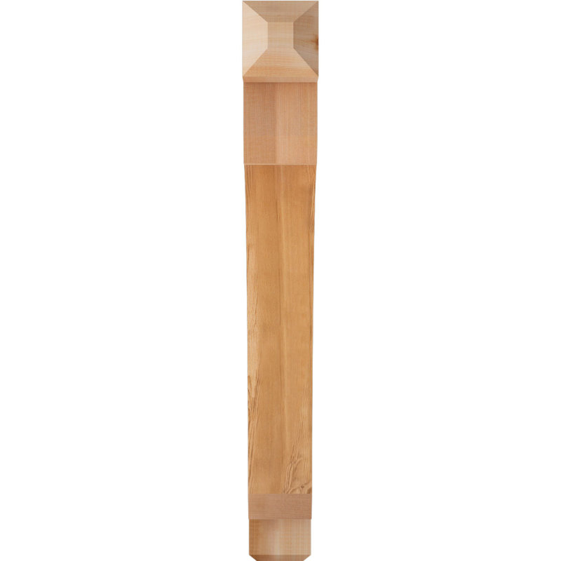 H Support en bois / corbeau, Western Red Cedar (Smooth), H 34 po x l 3,5 po x P 26 po