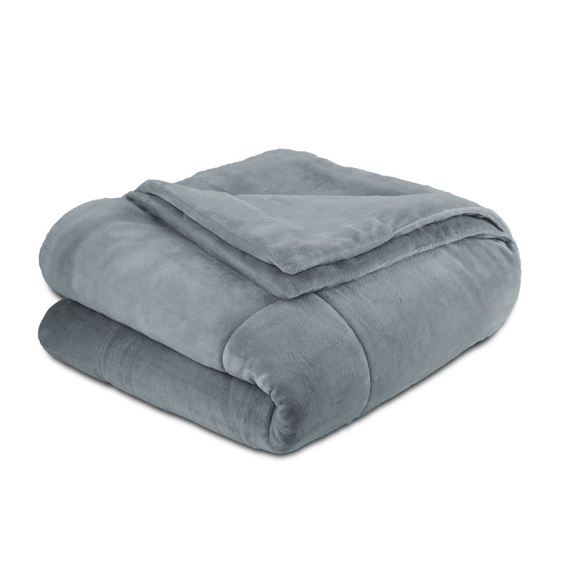 Vellux PlushLux Filled Blanket, Trooper Blue, King
