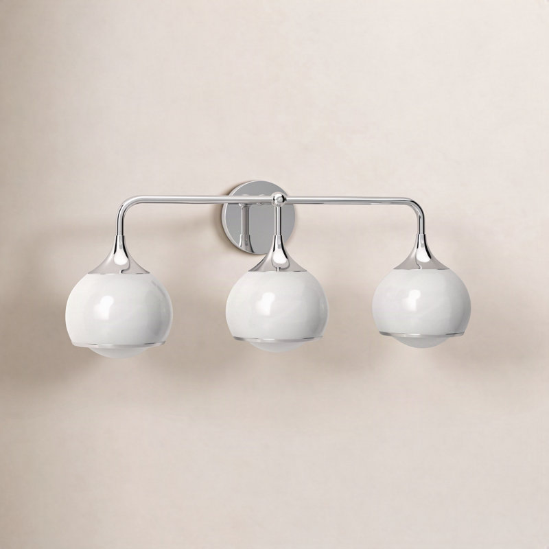 Kegan Dimmable Vanity Light, Polished Nickel, 3