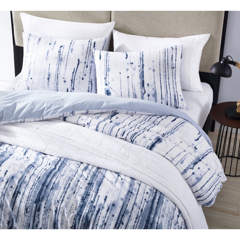 Ensemble de housse réversible pour édredon Sokal, Housse de couette simple + 1 taie décorative stan
