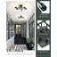 Plafonnier semi-encastré 6 lumières, lustre industriel Spoutnik noir, éclairage de base moderne E26 pour cuisine, chambre à coucher, salon, couloir, paquet de 2