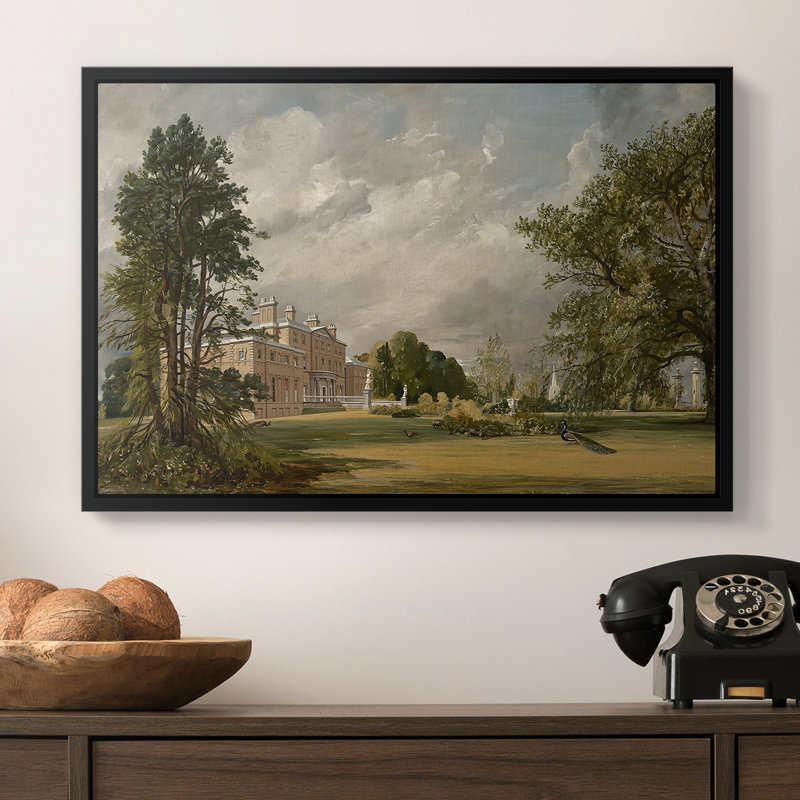 Malvern Hall, 1821 - John Constable, toile tendue avec châssis, Noyer, 16 x 24