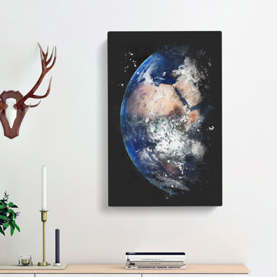 Eastern Hemisphere of Planet Earth - Wrapped Canvas