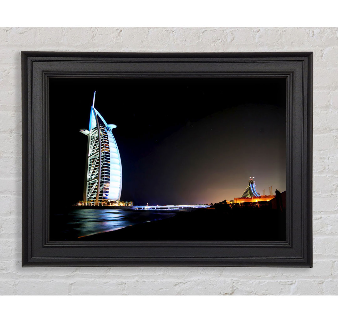 Dubai Ocean Nights Gerahmter Druck