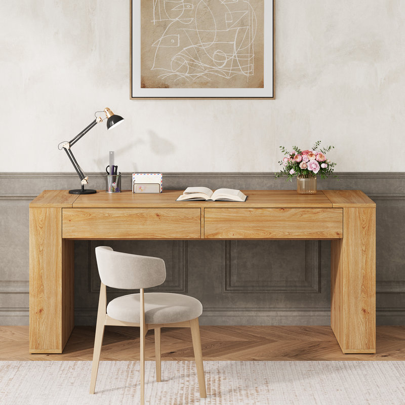 63-Inch Computer Desk With 2 Drawers