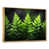 Toile avec cadre flottant or