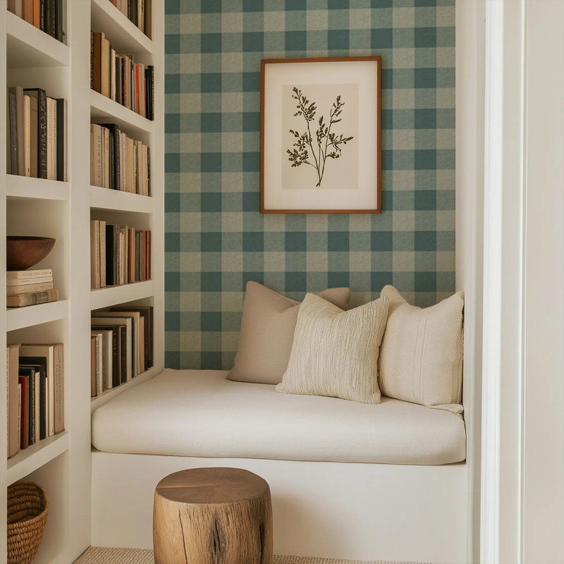 Washed Gingham, Juniper, Premium Paper