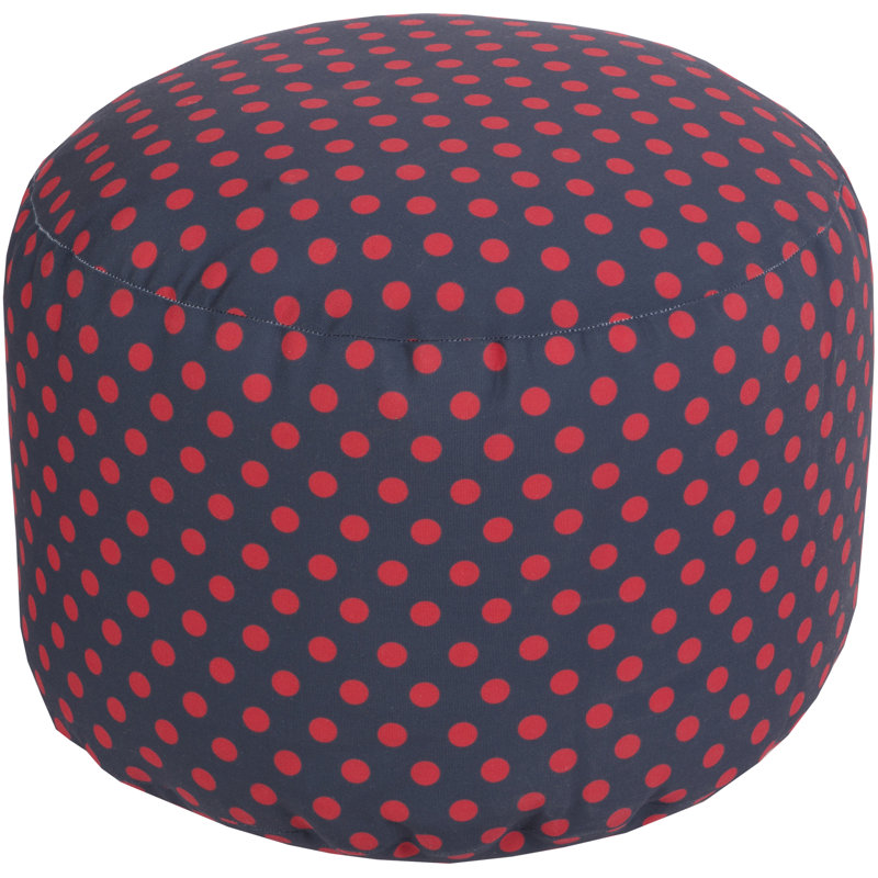 Aadil Upholstered Pouf, Navy 100% Polyester