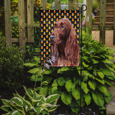 Drapeau de jardin brûlé bonbon d'Halloween à 2 côtés