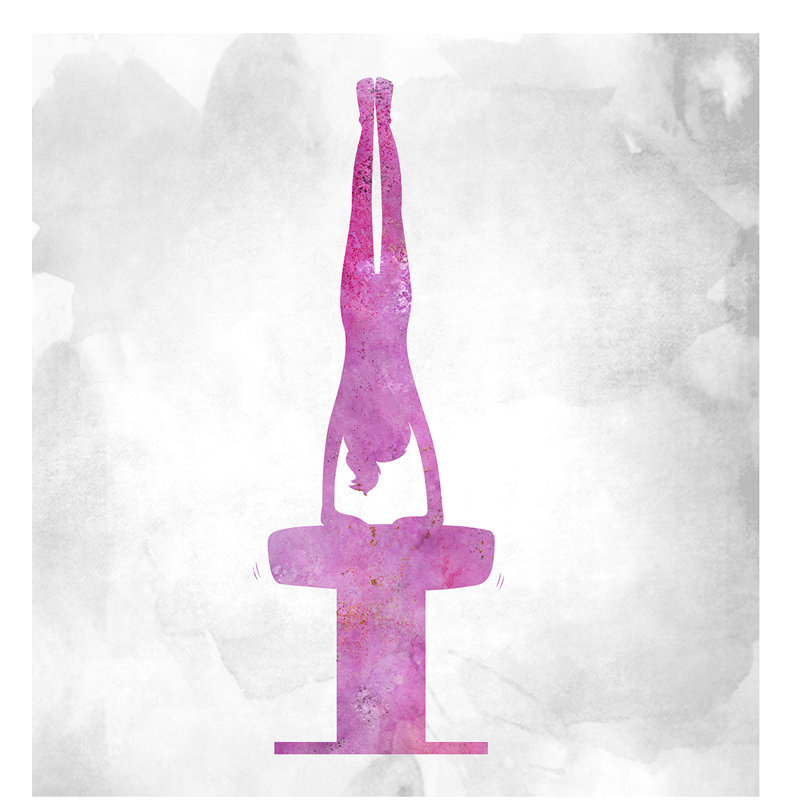 Gymnastique 1, H 10 po x l 10 po x P 1 po, Papier