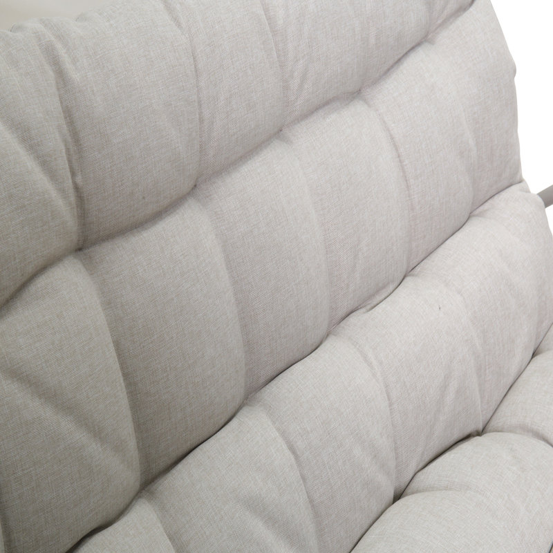 Chaise double en rotin PE de qualité supérieure avec structure en métal - Confort et durabilité ultimes pour votre patio