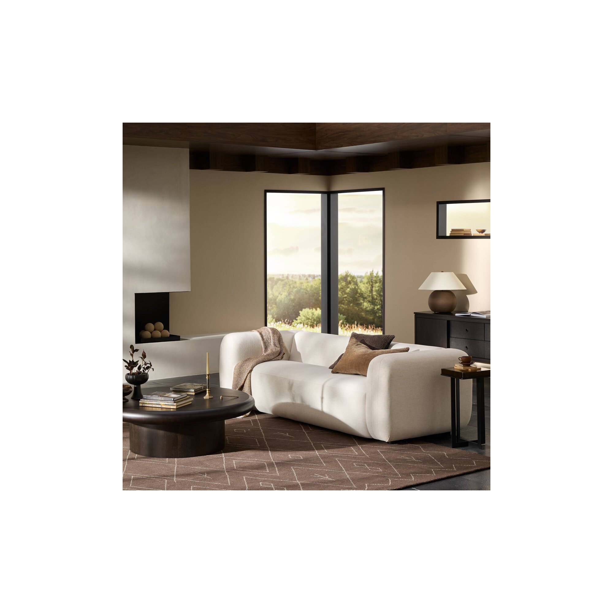 Lainey 96'' Upholstered Sofa, Crypton Nomad Snow