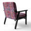 Fauteuil d'appoint rembourré à motif rose et doré à paillettes abstraites