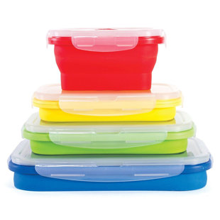 Home Ice Cream Freezer Storage Containers Set of 2 with Silicone