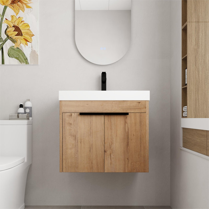 Ensemble de meuble-lavabo simple mural 24 po 24 po