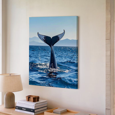 Canvas Wall Art Whale Tail Dive Canvasexpansive Ocean Photography Ready To Hang Gallery Wrapped Home Decor Modern Design Premium Quality