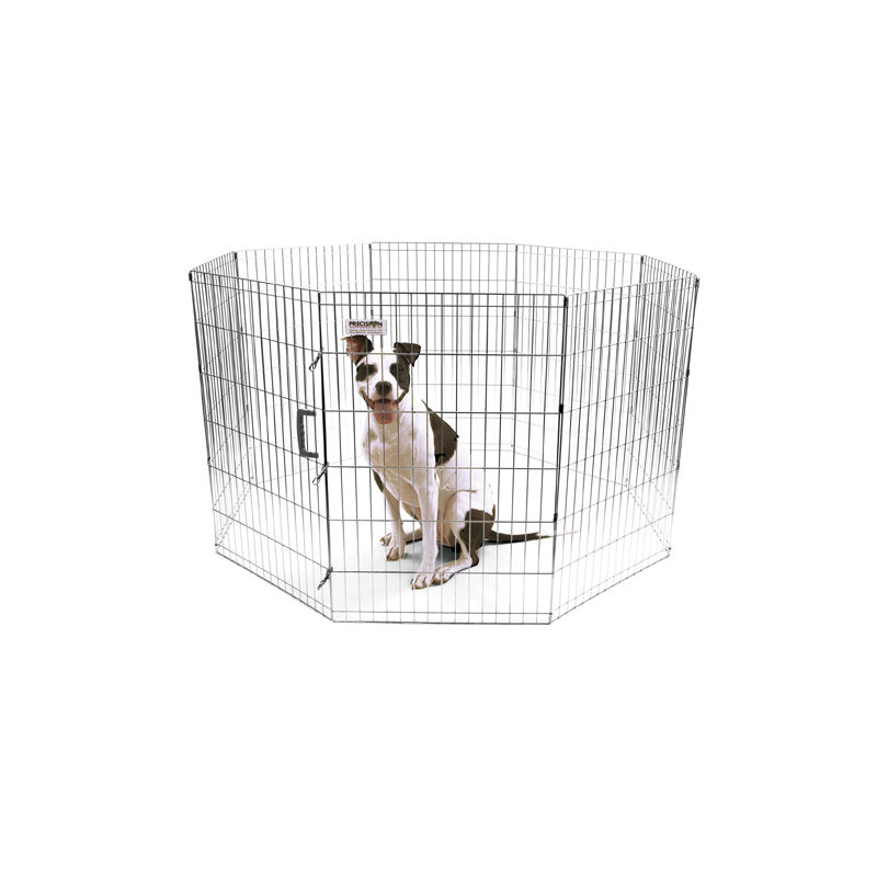 Enclos d'exercice Pro-Handler en argent, Grand (36" )