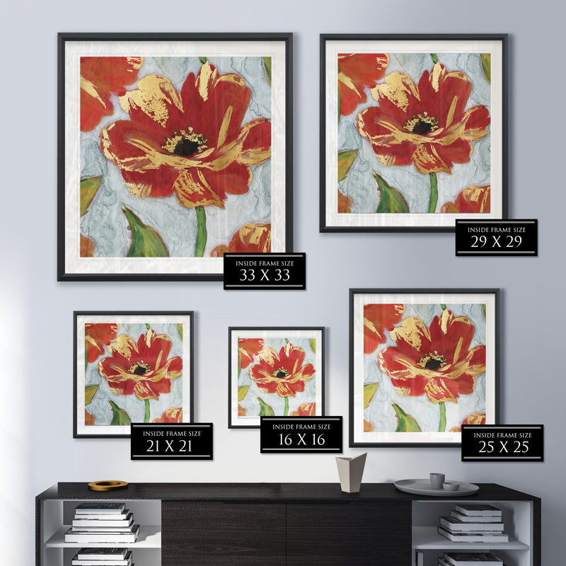 Crimson Crush III - reproduction de cadre photo sur papier, H 22,5 po x l 22,5 po x P 1,5 po