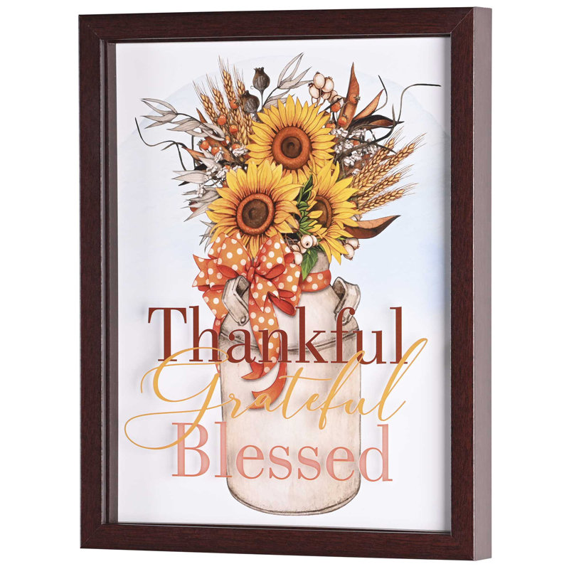 Encadré WallArt Thankful Grateful Blessed
