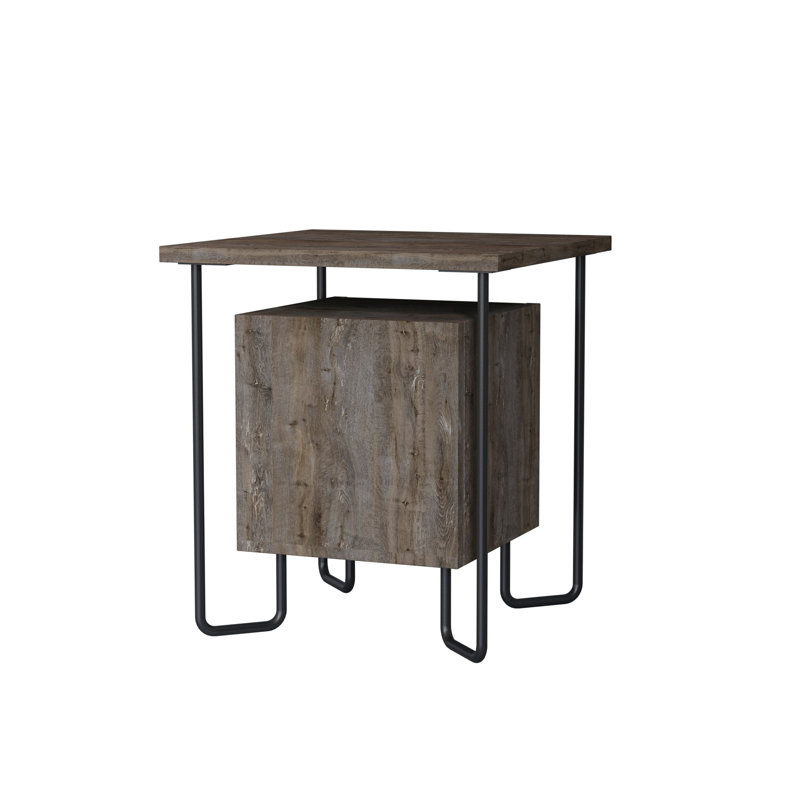 Merinville 15.7 " W Nightstand, Dark Coffee