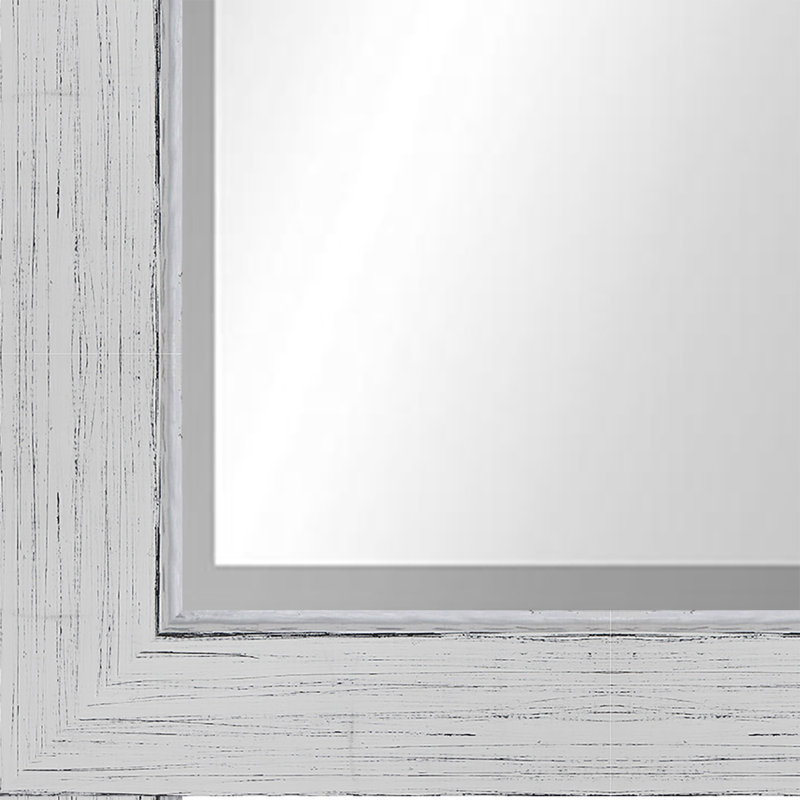 Rustic, 41,5 po x 29,5 po, Blanc / argent