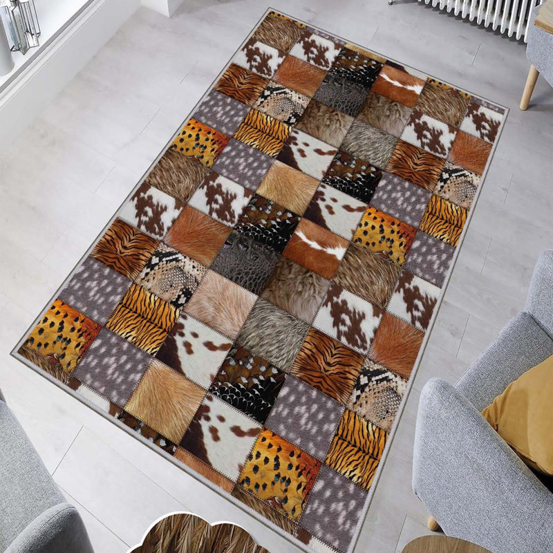 Premium Hall Carpet, 2.6 x 4.9 Feet, 100% Polyester, 650 gr/m² | Antibacterial, Non-Slip PVC Dot Underside, 0.3 in Pile Height | Machine Washable, 3D Digital Print, Durable & Stylish for Home Décor