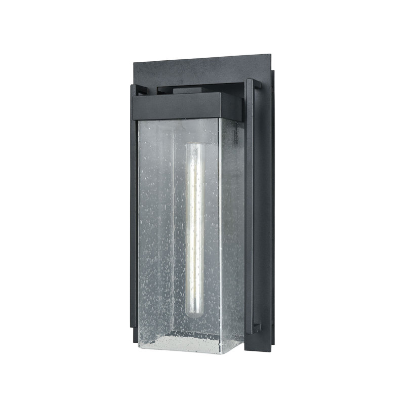Overton 17'' High 1-Light Outdoor Sconce - Matte Black, 17" H x 9" W x 7" D