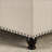 Ottoman, Traditional Large Square Storage with Button Tufting & Nail Trims, Wood Legs, Beige—Living Room/Bedroom | Wood | Solid Wood-633145967