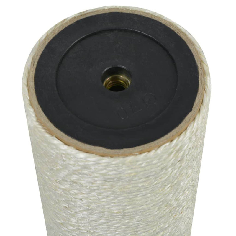 vidaXL Cat Scratching Post Beige Sisal, Particle Board Cat Scratching Post, 30cm H x 8cm W x 10 cm D
