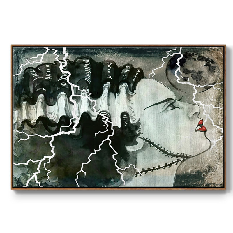 Scream Queens I, reproduction d'art sur toile, H 27 po x l 41 po x P 2 po, Noyer