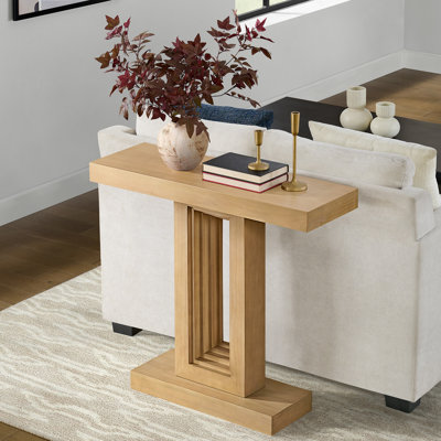 Pismo 36-Inch Solid Wood Console Table, Light Oak