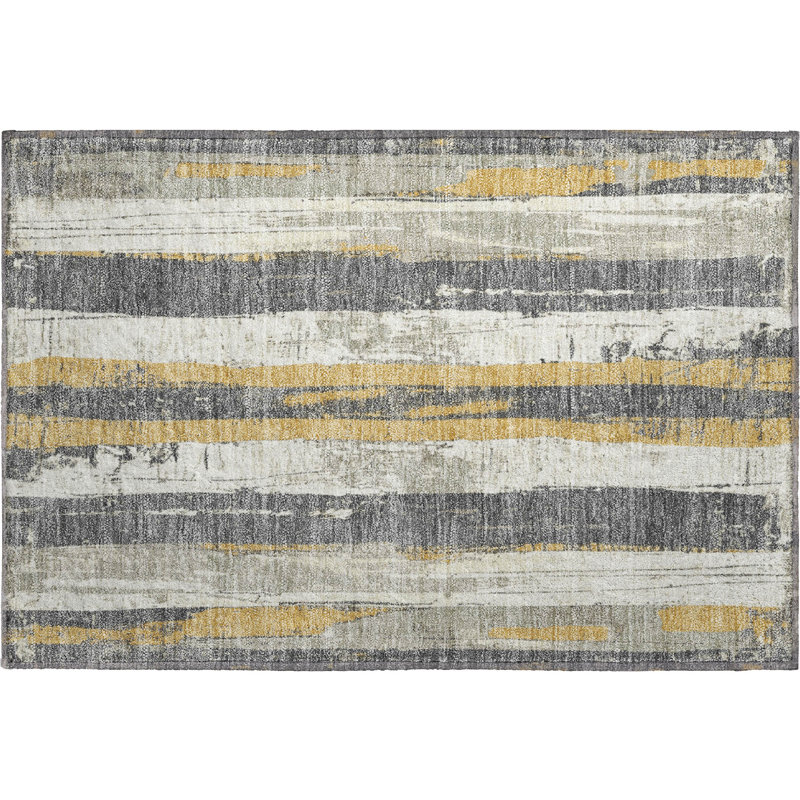 Premium Machine Washable Crestover AMF1872 Stripes Rug, Rectangle 1'8" x 2'6"