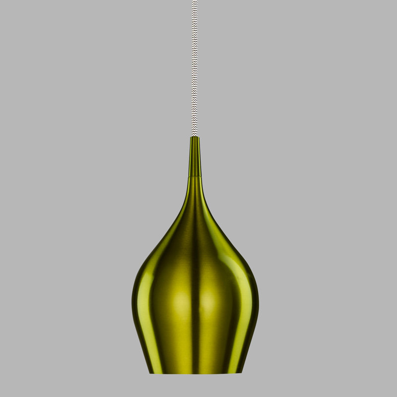 Tori 1 - Light Teardrop Pendant, 142cm H x 12.3cm W x 12.3cm D, Green