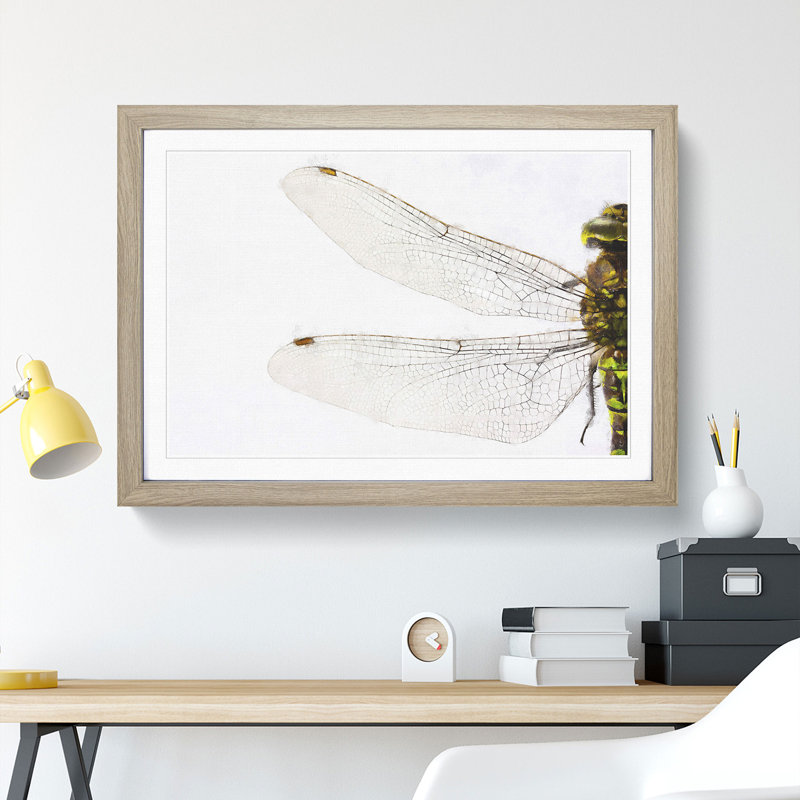 Dragonfly Vol.1 - Picture Frame Painting, 48cm H x 65cm W x 2cm D, Oak Framed