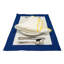Napperons en lin avec bordures bleu marine, ensemble de 4-71792451