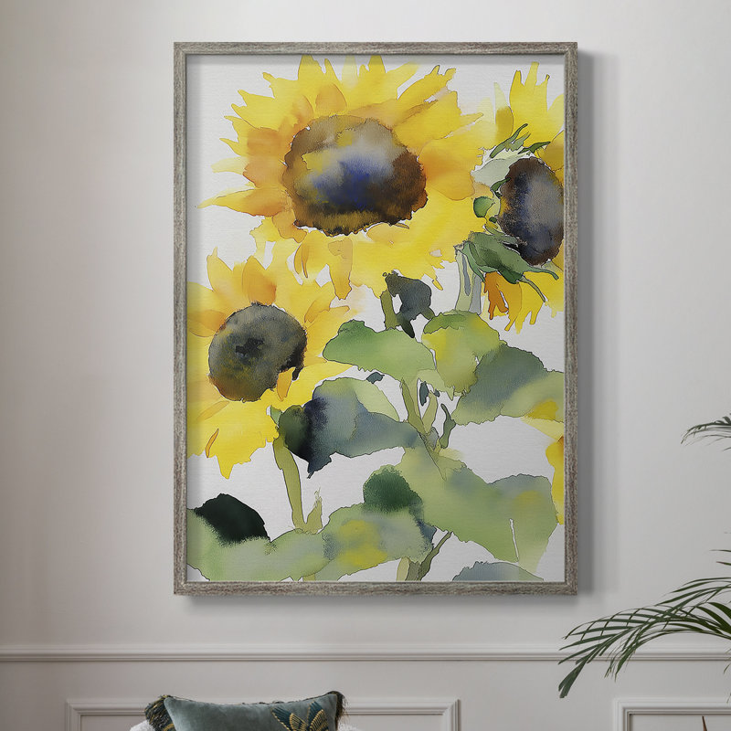 Reproduction encadrée FLORAL Series Dxxxiv - bois massif, H 11 po x l 9 po