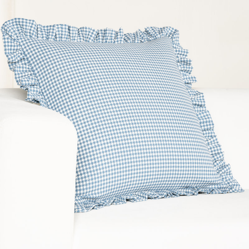 Coussin Birch Lane Sashay, Plumes, Bleu