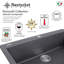 Plymouth 34'' L Double Basin Kitchen Sink