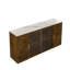Elegant Black Brown Wooden Sideboard With Glass Doors And Granite Top