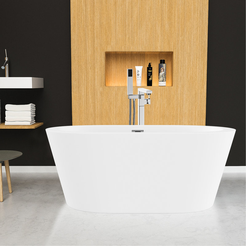 Brushed Nickel Tub Faucet With Hand Shower - Build, 38.29 In Product Depth, Bathroom 3.9 Gpm Max Water Flow,