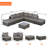8 Pieces Outdoor Conversation Sets with Washable Cushions-932167721