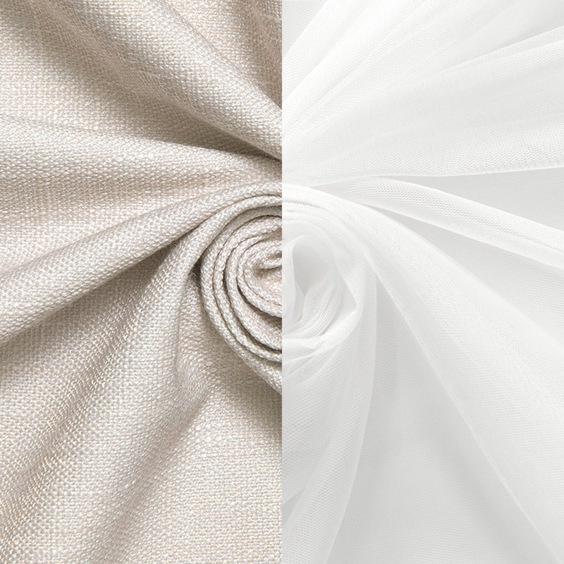 Blinni Blackout Curtain, Off White, 52" W x 84" L 