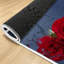 Tapis rouge lavable à la machine Valentine